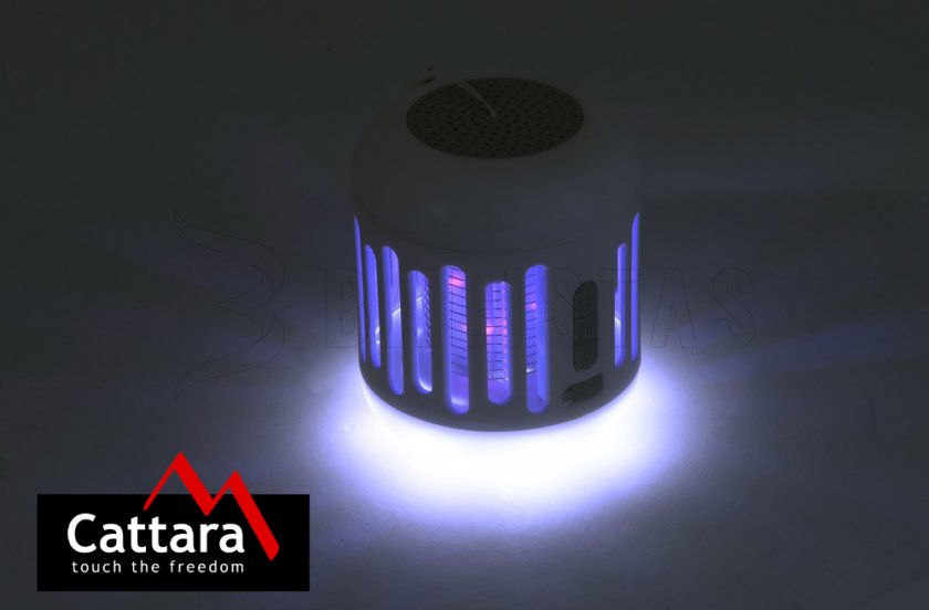 Svietidlo MUSIC CAGE Bluetooth nabíjacie + UV lapač hmyzu
