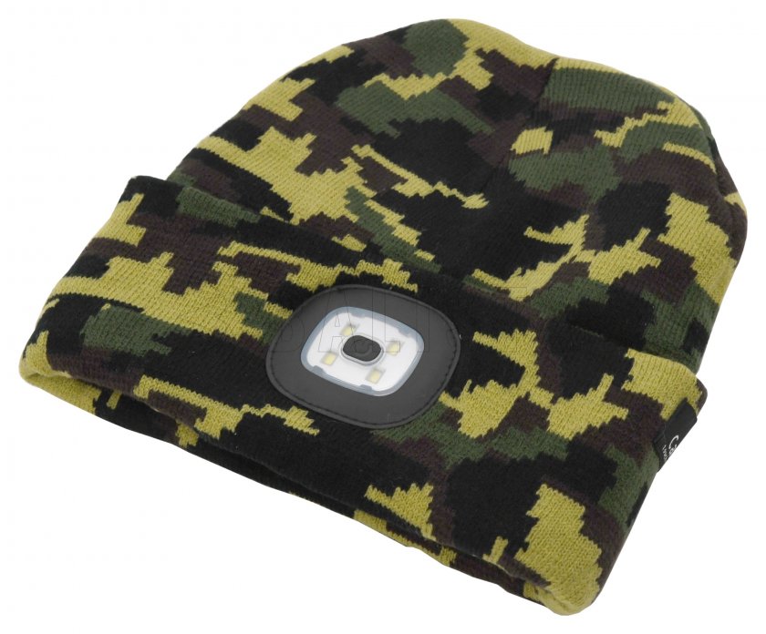 Čiapka ARMY s LED svietidlom USB nabíjacia
