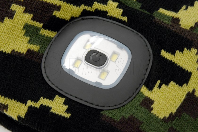 Čiapka ARMY s LED svietidlom USB nabíjacia