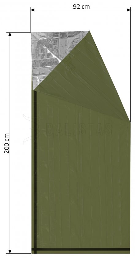 Izotermická fólia SOS zelená valec 200x92cm
