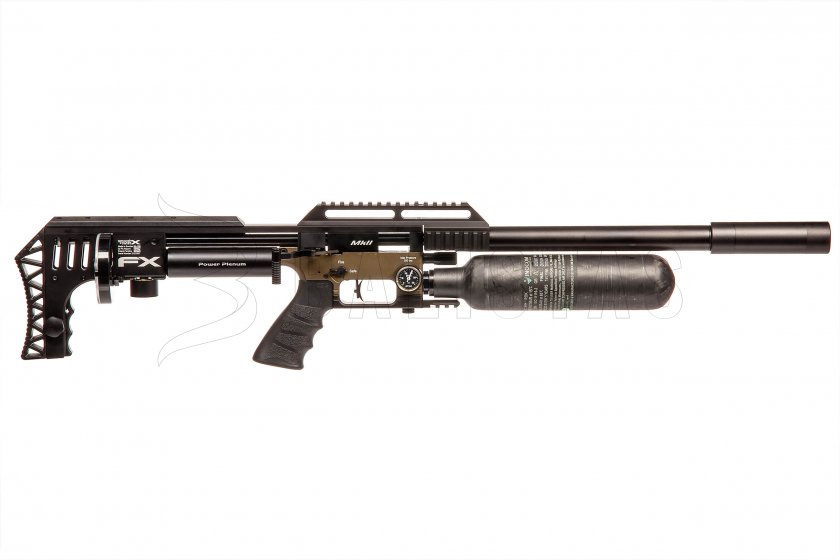 Vzduchová puška FX Impact MKII, Power Plenum, bronz 6,35 mm