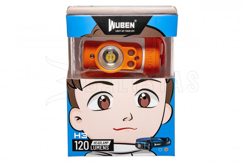 Čelová baterka Wuben H3 orange
