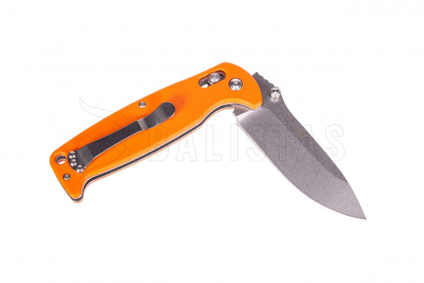 Zatvárací nôž Ganzo G7412 oranžový s píšťalkou