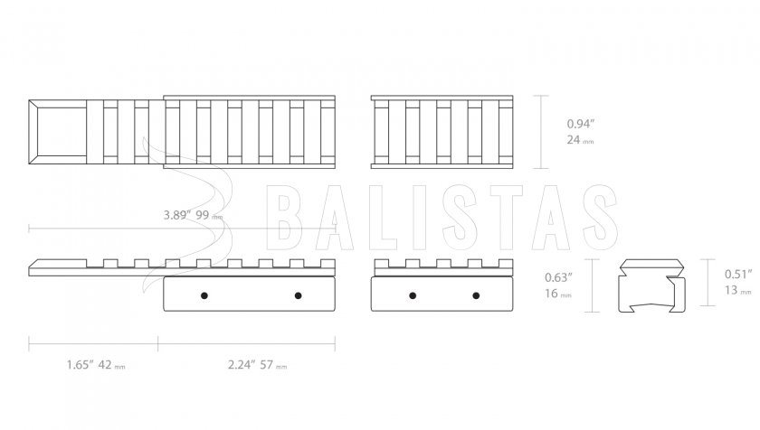 Montážny adaptér Hawke 11 mm na 22 mm, dvojdielny