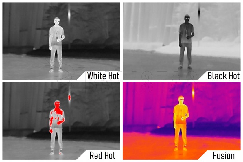 Hikmicro Color Palettes White Black Red Fusion
