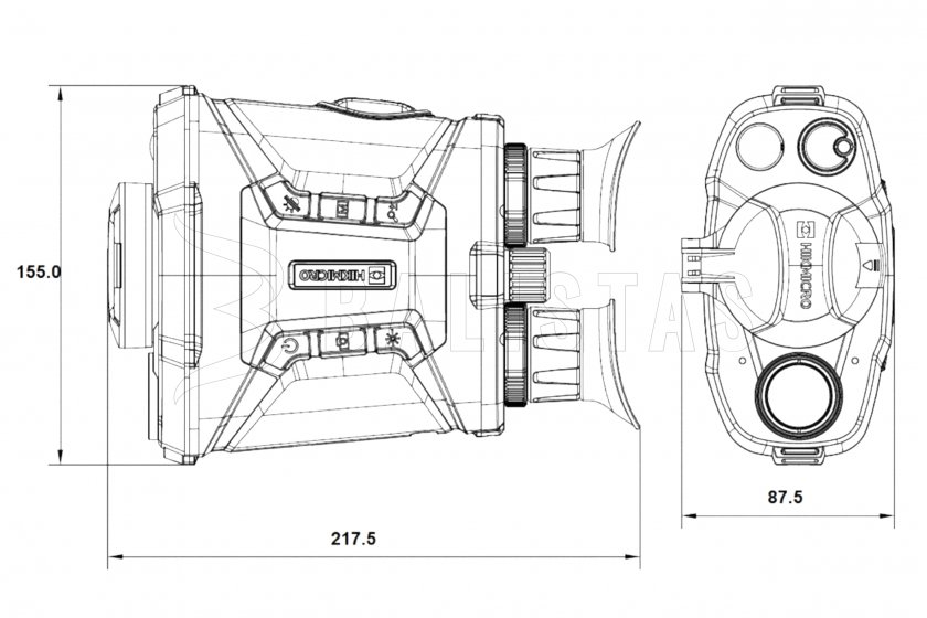 Termovizní fúzní LRF binokulár Hikmicro RAPTOR 11