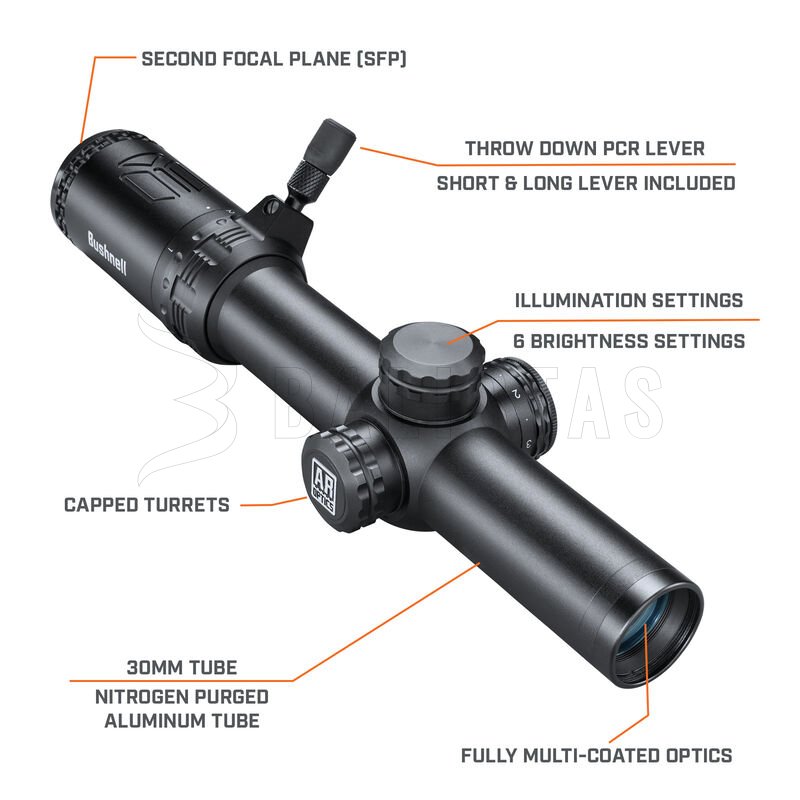 Puškohled Bushnell AR Optics 1-6x24mm BTR-1 MRAD 3
