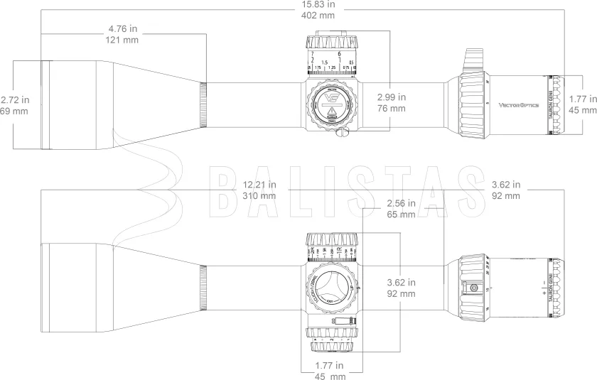 Puškohľad Vector Optics Tauron 5-50x60 ED SFP 4