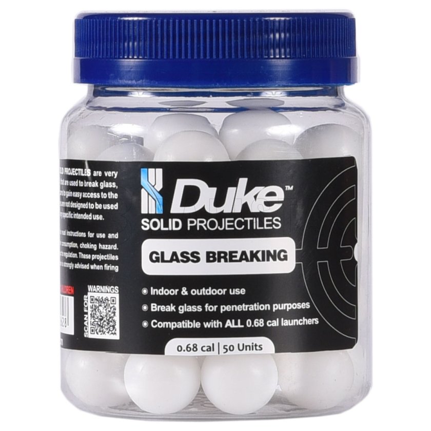 Guľôčky Duke Glass Breaking Solid Projectile .68 50 ks