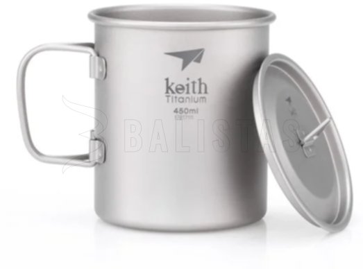 Titánový hrnček Keith s viečkom 450ml