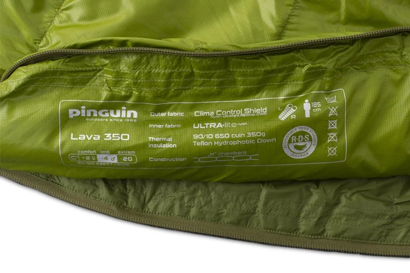 Spací vak Pinguin Lava 350 175cm modrý pravý 5