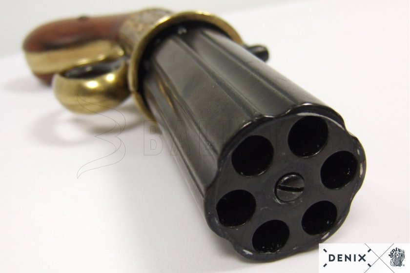 Replika Pepperbox – šesťhlavňový revolver, Anglicko 1840 5