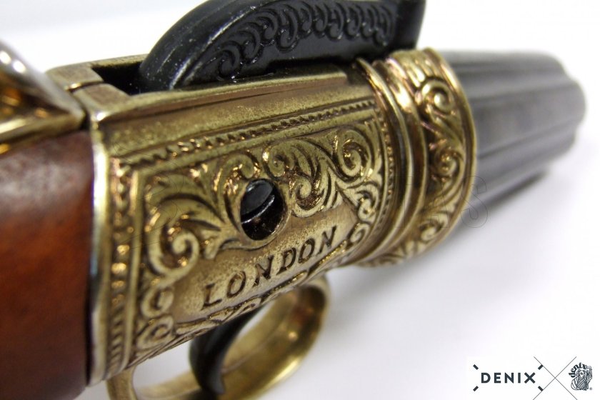 Replika Pepperbox – šesťhlavňový revolver, Anglicko 1840 4