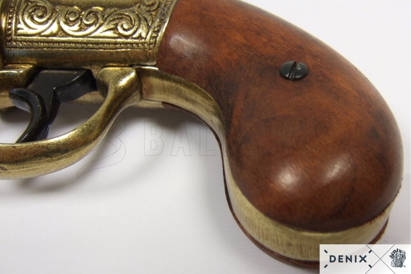 Replika Pepperbox – šesťhlavňový revolver, Anglicko 1840 9