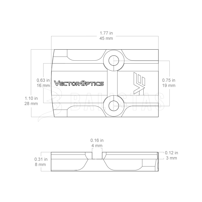 Adaptér Vector Optics MOJ/VOD 2