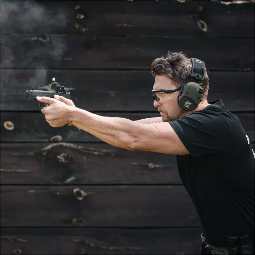 Aktívne strelecké slúchadlá RealHunter Active ProSHOT QuadTAC Olivové 10