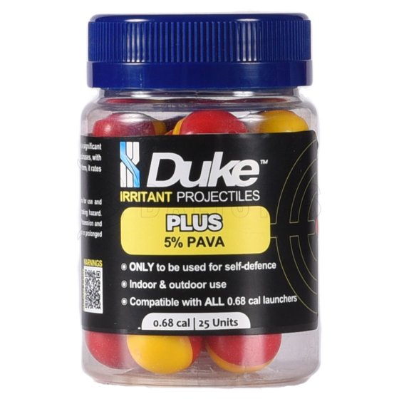 Guľôčky Duke Plus Irritant Projectile .68 25 ks