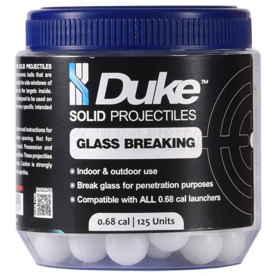 Guľôčky Duke Glass Breaking Solid Projectile .68 125 ks