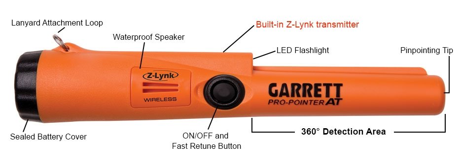 Dohledávací detektor kovů Garrett Pro Pointer AT Z-Lynk 01