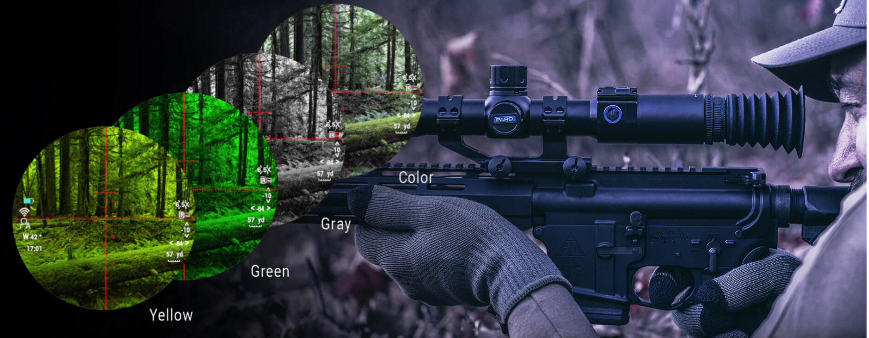 Puškohľad s nočným videním PARD Night Stalker 4K text